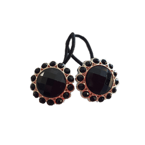 Pigtail Hairband Toggles - Black (pair)