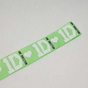 22mm-7-8-one-direction-1d-green-printed-grosgrain-ribbon-by-the-meter Pinkberry Kisses