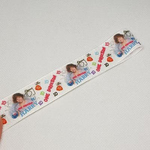 22mm (7/8) One Direction 1D Harry Printed Grosgrain Ribbon by the meter