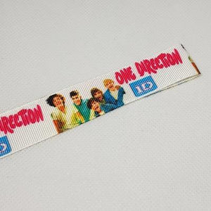 22mm (7/8) One Direction 1D Printed Grosgrain Ribbon by the meter