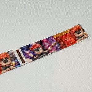 22mm (7/8) Bookaboo Story Printed Grosgrain Ribbon by the meter Pinkberry Kisses