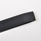 Black 9mm (3/8) Plain Grosgrain Ribbon by the meter