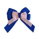 amore bow double layer colour school uniform hair clip school hair accessories Non Slip Hair Clip hair bow baby girl pinkberry kisses Royal Blue Light Pink