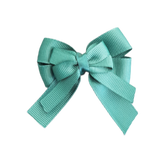 amore bow double layer colour school uniform hair clip school hair accessories hair bow baby girl pinkberry kisses Hunter Green  ivory cream
