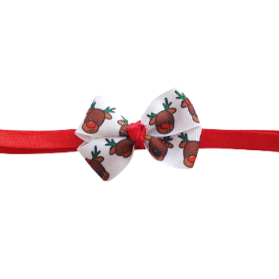 Baby and Toddler Soft Headband - Christmas Reindeer Christmas Hair Accessories Pinkberry Kisses 