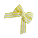 Baby and Toddler non slip hair clips - yellow and white stripes