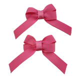 Baby and Toddler non slip hair clips - Baby Hair Bow Pinkberry Kisses Hot Pink Pair of Hair Bows
