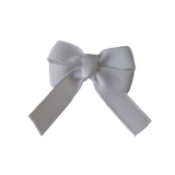 Baby and Toddler non slip hair clips - Baby Hair Bow Pinkberry Kisses White 