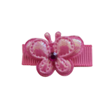 Baby and Toddler non slip hair clips - Hot Pink Butterfly Baby Hair Accessories Pinkberry Kisses