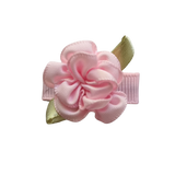 Baby and Toddler non slip hair clips - Pink cabbage rose Baby Hair Accessories - Pinkberry Kisses