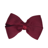 Cherish Plain Colour Hair Bow School Uniform School Hair Accessories Hair Bow 6.5cm Burgundy - Pinkberry Kisses