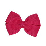 Cherish Plain Colour Hair Bow School Uniform School Hair Accessories Hair Bow 6.5cm Hot Pink - Pinkberry Kisses