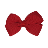 Cherish Plain Colour Hair Bow School Uniform School Hair Accessories Hair Bow 6.5cm Non Slip Hair Clip Red  - Pinkberry Kisses