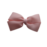 Cherish Plain Colour Hair Bow School Uniform School Hair Accessories Hair Clip 6.5cm Daffodil Yellow - Pinkberry Kisses Light Pink 