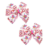 Chica Hair Bow Clip - Big Sister Birdie Hair Accessories pinkberry kisses Non Slip Hair Clip Pair of Hair Bows