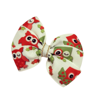 Christmas hair accessories - Bella Bow Christmas Owls Hair accessories for girls Hair accessories for baby - Pinkberry Kisses