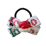 Christmas hair accessories - Cherish Hair Bow Christmas HO HO Hair accessories for girls Hair accessories for baby - Pinkberry Kisses Hair tie