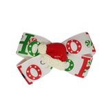 Christmas hair accessories - Cherish Hair Bow Christmas HO HO Hair accessories for girls Hair accessories for baby - Pinkberry Kisses