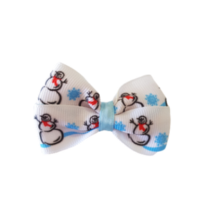 Christmas hair accessories - Cherish Hair Bow Christmas Snowman Hair accessories for girls Hair accessories for baby - Pinkberry Kisses