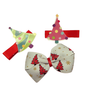 Christmas hair accessories - Cherish Hair Bow Christmas Tree Hair Set -accessories for girls Hair accessories for baby - Pinkberry Kisses