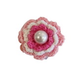 Hair accessories for girls - Crochet Flower Lavender plus white Non Slip Hair Clip Pinkberry Kisses