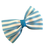 Hair accessories for girls - bella hair bow Blue stripes Hair accessories for girls Hair accessories for baby toddler Non slip hair clip  - Pinkberry Kisses
