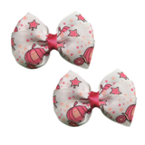 Bella Hair Bow - Cinderella Hair accessories for girls Hair accessories for baby toddler Non Slip Hair Clip - Pinkberry Kisses Pair 