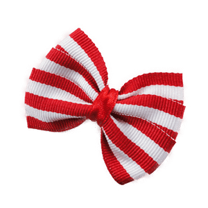 Hair accessories for girls - bella hair bow red stripes Hair accessories for girls Hair accessories for baby toddler Non slip hair clip  - Pinkberry Kisses