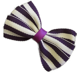 Hair accessories for girls - bella hair bow Purple stripes Hair accessories for girls Hair accessories for baby toddler Non slip hair clip  - Pinkberry Kisses