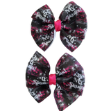 Hair accessories for girls - bella hair bow kiss my skulls Hair accessories for girls Hair accessories for baby - Pinkberry Kisses Pair of Non Slip Hair Clips Toddler Hair Bow