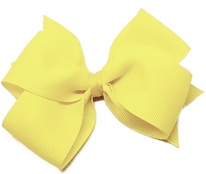 Timeless Hair Bow - Yellow - Pinkberry Kisses