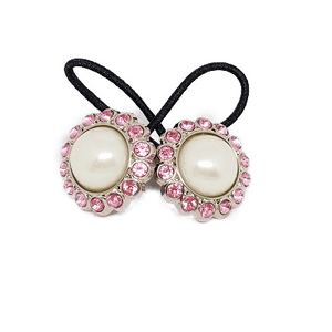 Pigtail Hair Band Toggles - Natural Pearl Soft Pink