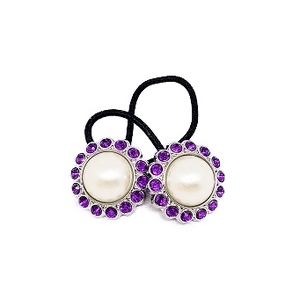 Pigtail Hair Band Toggles - Pearl Purple