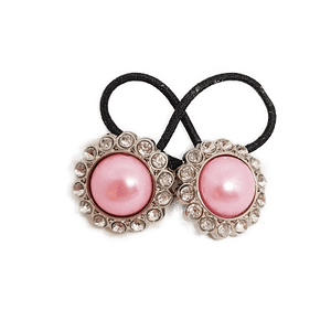 Pigtail Hair Band Toggles - Pink Pearl