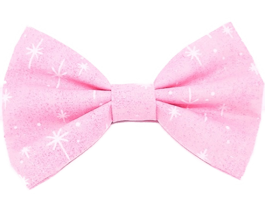 Rockabilly pin up fabric hair bow - soft pink shimmer