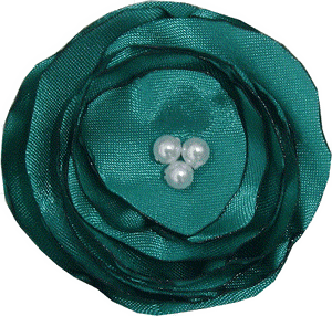Satin poppy flower - Emerald Green