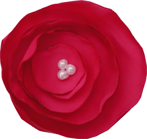 Satin poppy flower - Hot Pink