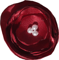 Satin poppy flower - Red