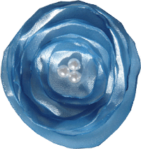 Satin poppy flower - Sky Blue