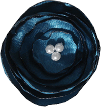 Satin poppy flower - Turquoise