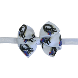AFL Collingwood Magpies Hair Bow Soft Baby Headband , Sports Hair Bow, Sports Team Accessories , Non Slip Hair Clip, Non Slip Hair Bow