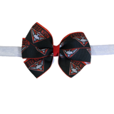 AFL Essendon Bombers Bella Hair Bow Soft Baby Headband Sports Hair Bow, Sports Team Accessories Pinkberry Kisses AFL
