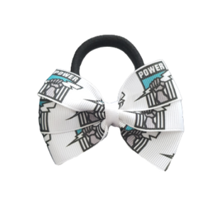 AFL Port Adelaide Power Bella Hair Bow Clip, Sports Hair Bow, Sports Team Accessories , Non Slip Hair Clip, Non Slip Hair Bow