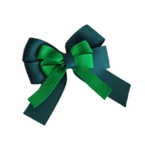 amore bow double layer colour school uniform hair clip school hair accessories hair bow baby girl pinkberry kisses Hunter Green Emerald