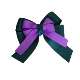amore bow double layer colour school uniform hair clip school hair accessories hair bow baby girl pinkberry kisses Hunter Green  grape