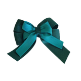 amore bow double layer colour school uniform hair clip school hair accessories hair bow baby girl pinkberry kisses Hunter Green  Jade