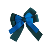 amore bow double layer colour school uniform hair clip school hair accessories hair bow baby girl pinkberry kisses Hunter Green Methyl Blue