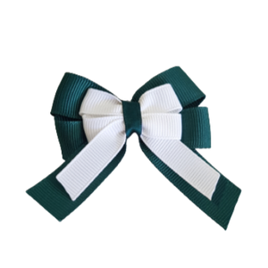 amore bow double layer colour school uniform hair clip school hair accessories hair bow baby girl pinkberry kisses Hunter Green Baby Maize