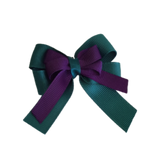 amore bow double layer colour school uniform hair clip school hair accessories hair bow baby girl pinkberry kisses Hunter Green Plum