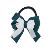 amore bow double layer colour school uniform hair clip school hair accessories hair bow baby girl pinkberry kisses Hunter Green White